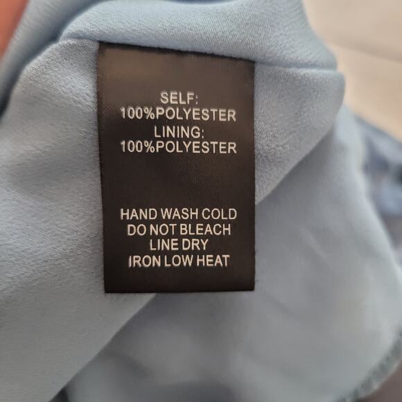 Lulus Size S Groove Thing Slate Blue Swing Dress Halter Neckline Flowy‎ Casual - Picture 10 of 11